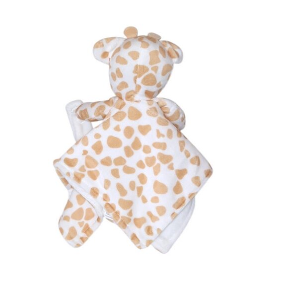2022 Modern Baby Giraffe Pacifier Loop Baby Security Lovey Blanket 12" X 12" - Picture 3 of 6